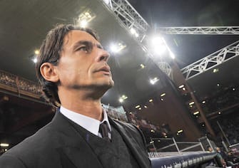 Milan's coach Filippo Inzaghi looks on prior the Italian Serie A match UC Sampdoria vs AC Milan at the Luigi Ferraris stadium in Genoa, Italy, 08 November 2014.
ANSA/LUCA ZENNARO