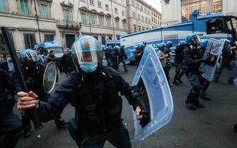 La manifestazione no green pass