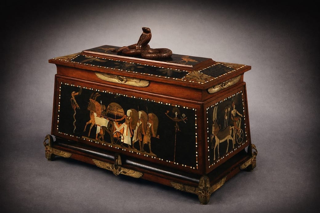 Giuseppe Parvis, Cofanetto in stile neo-egizio, 1884, Museo Stibbert