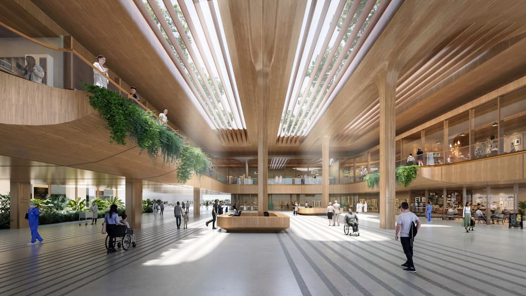 ZHA, Grande Ospedale della Malpensa. Render by X Universe