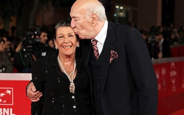 ROME, ITALY - OCTOBER 30:  director Giuliano Montaldo and Vera Pescarolo attend the "L'Industriale" premiere during the 6th International Rome Film Festival on October 30, 2011 in Rome, Italy.  (Photo by Stefania D'Alessandro/Getty Images)