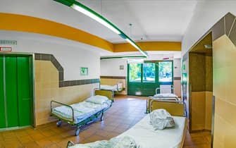 panorama view of the isles inside the Hospital in Frankfurt Hoechst