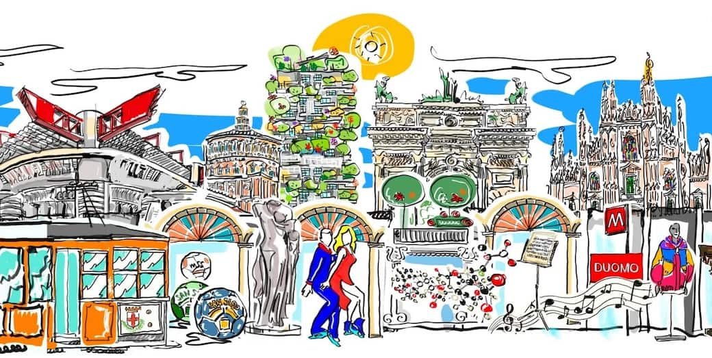 Milano MuseoCity 2026. Illustrazione di Jacopo Ascari
