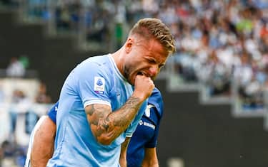 injury of Ciro Immobile (SS Lazio) during the Italian Football Championship League A 2022/2023 match between SS Lazio vs Udinese Calcio at the Olimpic Stadium in Rome on 16 October 2022.
