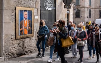 L'opera di TvBoy a Barcellona con Putin dietro le sbarre