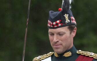 Queen Elizabeth II, with Officer Commanding Major Johnny Thompson, inspects Balaclava Company, 5 Battalion The Royal Regiment of Scotland at the gates at Balmoral, as she takes up summer residence at the castle.