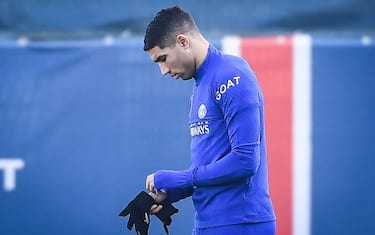 Achraf HAKIMI of PSG during the training of the Paris Saint-Germain team on February 13, 2023 at Camp des Loges in Saint-Germain-en-Laye near Paris, France - Photo: Matthieu Mirville/DPPI/LiveMedia