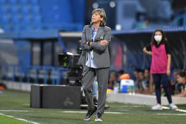 FERRARA, ITALY - SEPTEMBER 06: Milena Bertolini head coach of Italy Women during the FIFA Women's World Cup 2023 Qualifier group G match between Italy and Romania at Paolo Mazza Stadium on September 6, 2022 in Ferrara, Italy. (Photo by Alessandro Sabattini/Getty Images)