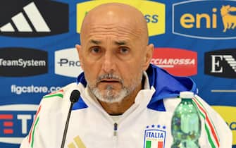 Italy's national soccer team head coach, Luciano Spalletti, attends a press conference at the ''Giulio Onesti'' training centre in Rome, Italy, 18 March 2024. ANSA/ETTORE FERRARI
