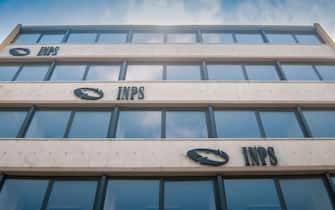 CARRARA, ITALY - JUNE 16, 2019: The building of the INPS headquarters, the national social security institute that deals with providing pensions and c