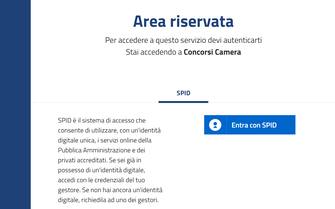 Sito dei concorsi della Camera dei deputati