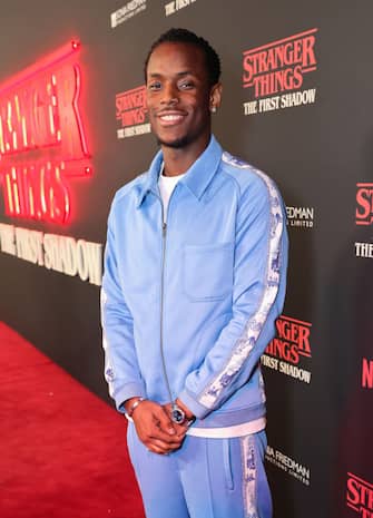 LONDON, ENGLAND - DECEMBER 14: Micheal Ward attends the press night performance of "Stranger Things: The First Shadow" at The Phoenix Theatre on December 14, 2023 in London, England. (Photo by Max Cisotti/Dave Benett/Getty Images)