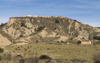 Montalbano Jonico, on the top of Badlands (Calanchi), Basilicata (Matera), Southern Italy