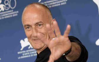 Italian filmmaker Stefano Sollima poses at a photocall for 'Adagio' during the 80th annual Venice International Film Festival, in Venice, Italy, 02 September 2023. The movie is presented in Official competition 'Venezia 80'at the festival running from 30 August to 09 September 2023.  ANSA/CLAUDIO ONORATI