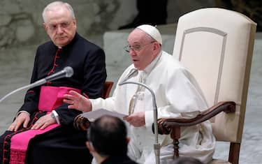 Pope Francis leads the weekly general audience in Paolo VI Hall, Vatican City, 5 January 2022. ANSA/GIUSEPPE LAMI