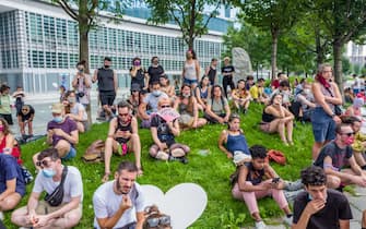 Milano. Marcia Marciona Non Tras Biciclettata in Occasione del Global gay Pride 2020
