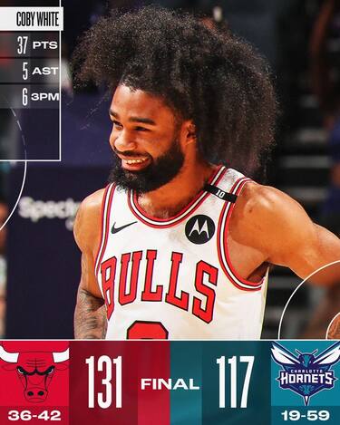 CHARLOTTE HORNETS-CHICAGO BULLS 117-131