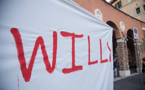 (9/16/2020) Torchlight procession in memory of Willy Monteiro Duarte, the young man from Paliano who was killed by kicks and punches on the night between 5 and 6 September in Colleferro (Photo by Matteo Nardone/Pacific Press/Sipa USA)