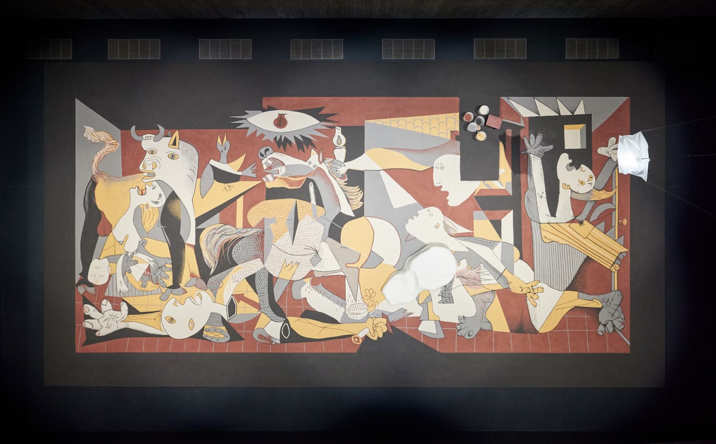 Installation view of Lee Mingwei: Guernica in Sand, 2025 © Lee Mingwei. Photo: Dan Leung. Image courtesy of M+, Hong Kong