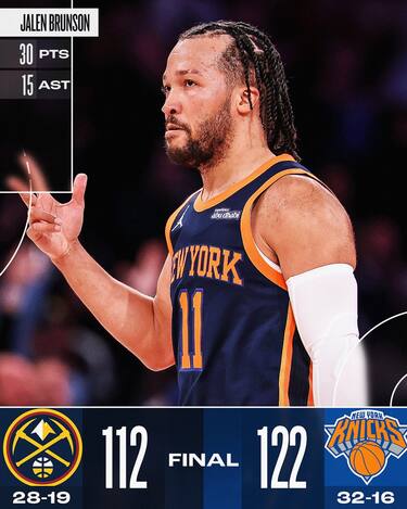 NEW YORK KNICKS-DENVER NUGGETS 122-112