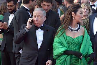 Malaysian actress Michelle Yeoh and her husband, Sporty executive Jean Todt at the 2023 Cannes Film Festival Red Carpet Firebrand (Le Jeu De La Reine). Cannes (France), May 21st, 2023 (Photo by Rocco Spaziani/Archivio Spaziani/Mondadori Portfolio via Getty Images)