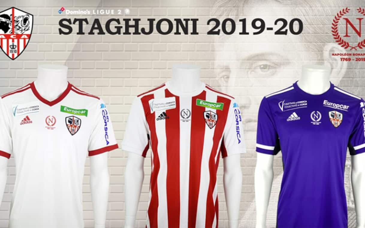 Ajaccio, omaggio a Napoleone Bonaparte: nuova maglia dedicata al