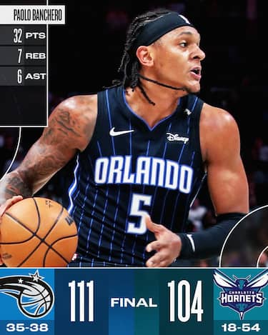CHARLOTTE HORNETS-ORLANDO MAGIC 104-111