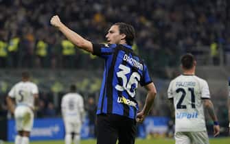 MILAN, ITALY - MARCH 17: Matteo Darmian of FC Internazionale celebrates his first goal during the Serie A TIM match between FC Internazionale and SSC Napoli at Stadio Giuseppe Meazza on March 17, 2024 in Milan, Italy. (Photo by Pier Marco Tacca/Getty Images) (Photo by Pier Marco Tacca/Getty Images)