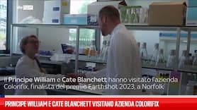 Principe William e Cate Blanchett visitano azienda Colorifix