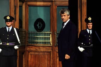 ROME, ITALY - DECEMBER: Italian politician, former footballer and 1969's year's Ballon d'Or Gianni Rivera arrives at the Italian chamber of deputies on December, 1999 in Rome, Italy. (Photo by Franco Origlia/Getty Images)