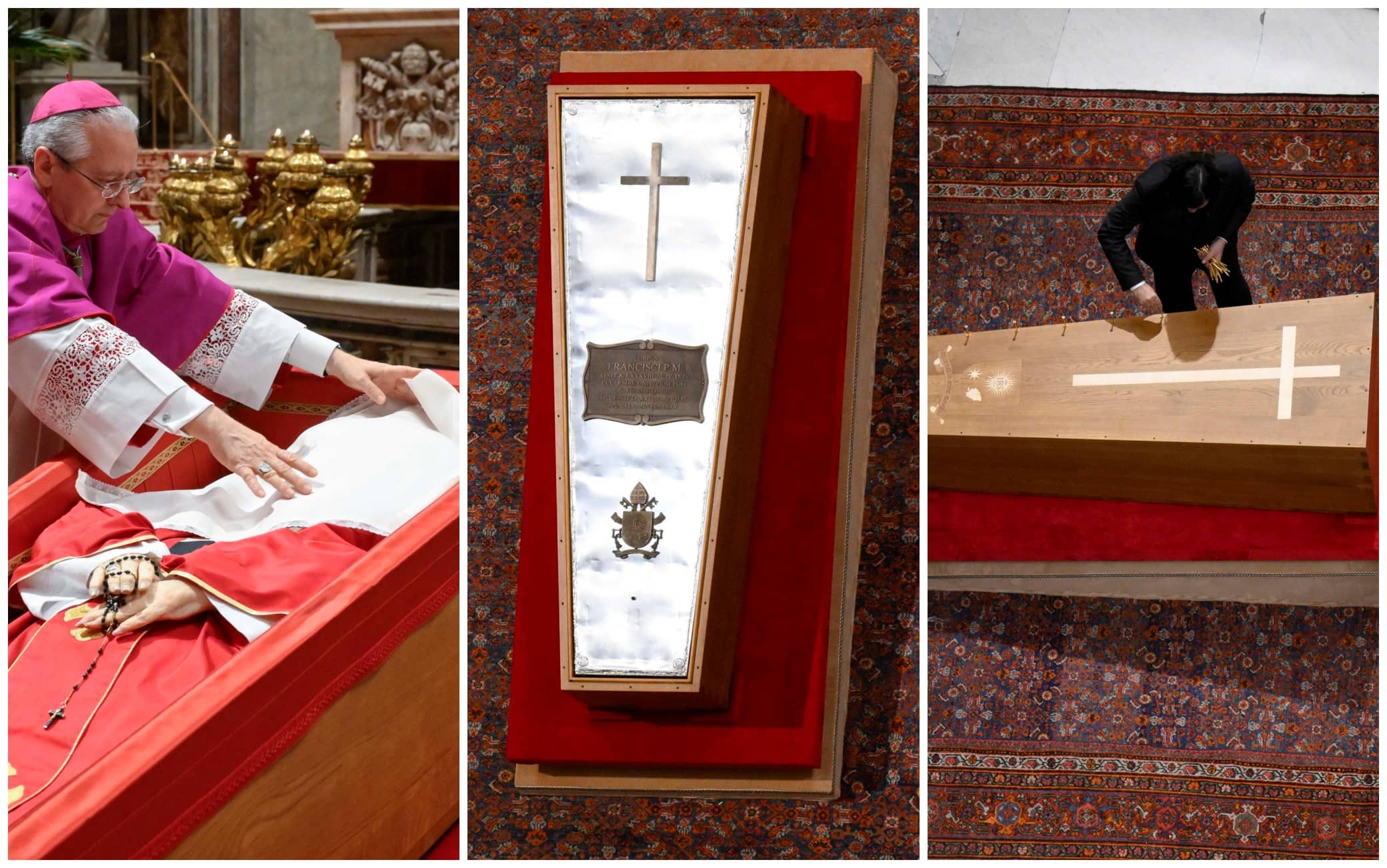 Il rito di chiusura della bara di Papa Francesco