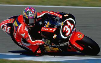 9 May 1999:  Tetsuya Harada races his Aprilia 500 at the FIM Spanish Grand Prix Motorbike World Championships held in Jerez, Spain \ Mandatory Credit: Mike Hewitt /Allsport