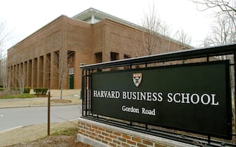 (031302 - BOSTON, MA) The entrance to Harvard's Business School off Harvard Rd. (031302harvarddg03 - Staff Photo by David Goldman. Saved in Photo Thu/Photo 5) (Photo by MediaNews Group/Boston Herald via Getty Images)