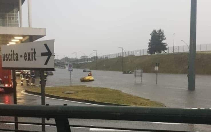 La situazione a Malpensa durante il nubifragio