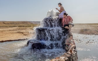 Kazakhstan: A hot spring has emerged on the former bed of the Aral Sea, near Akespe village, and is often visited for healing purposes. Over the years the Aral Sea has lost 90 percent of its waters. Shared by Uzbekistan and Kazakhstan, this formerly fourth largest lake in the world began to retreat in 1960s, with the Soviet project of diverting the rivers Syr Darya and Amu Darya to serve the cotton industry.