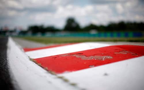 BUDAPEST, HUNGARY - JULY 24:  A general view of the track during previews ahead of the Hungarian Formula One Grand Prix at Hungaroring on July 24, 2014 in Budapest, Hungary.  (Photo by Drew Gibson/Getty Images)