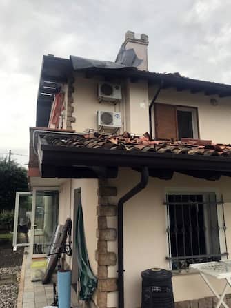 I danni causati dall'ondata di maltempo nel Friuli Occidentale, nella zona Udinese e nel Goriziano: oltre 500 chiamate giunte al Nue112 del Friuli Venezia Giulia, 13 luglio 2023. ANSA/ VIGILI DEL FUCOO ++HO - NO SALES EDITORIAL USE ONLY++