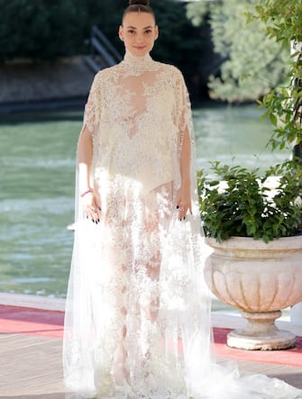 VENICE, ITALY - SEPTEMBER 07: Andreea Cristea is seen at Hotel Excelsior during the 81st Venice International Film Festival on September 07, 2024 in Venice, Italy. (Photo by Victor Boyko/Getty Images)