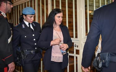Alessia Pifferi durante l'udienza del processo a suo carico per aver lasciato morire di stenti la figlia Diana, Milano, 13 maggio 2024. ANSA/MATTEO CORNER