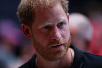 DUESSELDORF, GERMANY - SEPTEMBER 10: Prince Harry, Duke of Sussex attends the Wheelchair Rugby during day one of the Invictus Games DÃ¼sseldorf 2023 on September 10, 2023 in Duesseldorf, Germany. (Photo by Dean Mouhtaropoulos/Getty Images for Invictus Games DÃ¼sseldorf 2023)