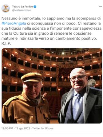 Il messaggio del Teatro La Fenice