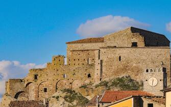 Italy Basilicata Lucan National Park of the Apennines - Laurenzana, the Castle