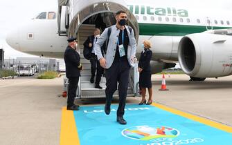 L'arrivo degli Azzurri a Londra per la finale di Euro 2020