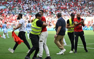 Invasion in the pitch , Mens football, Argentina vs Morocco , Men's preliminary round during the Olympic Games Paris 2024 - photo :  Frederic Chambert / DPPI / Panoramic / SIPA /293870_0066//Credit:Panoramic/SIPA/2407241752