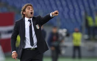 Italy's head coach Antonio Conte during the UEFA EURO 2016 group H qualifying soccer match between Italy and Norway at the Olimpico stadium in Rome, Italy, 13 October 2015.
ANSA/ALESSANDRO DI MEO