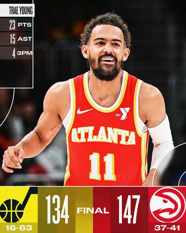 ATLANTA HAWKS-UTAH JAZZ 147-134