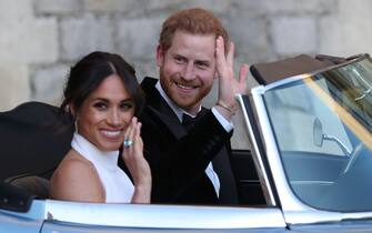 Il principe Harry e Meghan Markle durante il matrimonio