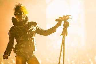 INDIO, CALIFORNIA - APRIL 21: Yves Tumor performs onstage at the 2023 Coachella Valley Music and Arts Festival on April 21, 2023 in Indio, California. (Photo by Emma McIntyre/Getty Images for Coachella)