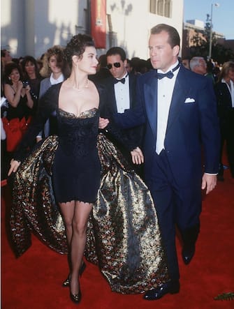 Usa / Los Angeles / March, 29, 1989 (560622) 61St Oscars : Demi Moore And Bruce Willis  (Photo By Barry King/Getty Images)