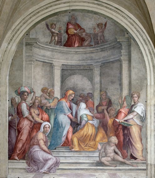 Pontormo (Jacopo da Pontormo), Visitazione, 1514-1516 affresco staccato, 408 × 338 cm Firenze, basilica della Santissima Annunziata. Patrimonio del Fondo Edifici di Culto, Direzione Centrale degli affari dei culti e per l’amministrazione del Fondo edifici